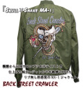 BACK STREET CRAWLER�ڥХå����ȥ꡼�ȥ������顼�ۡ�Skull��Snake��MA-1���㥱�å�[���꡼��]/���֡�BMA-02